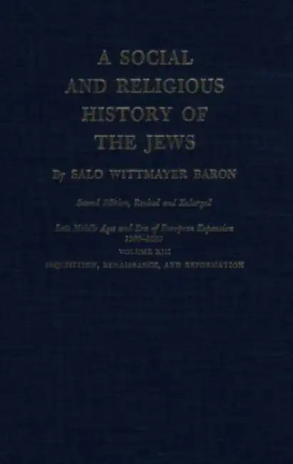 Buy A Social and Religious History of the Jews (English, Salo Wittmayer Baron) β BookShops.in