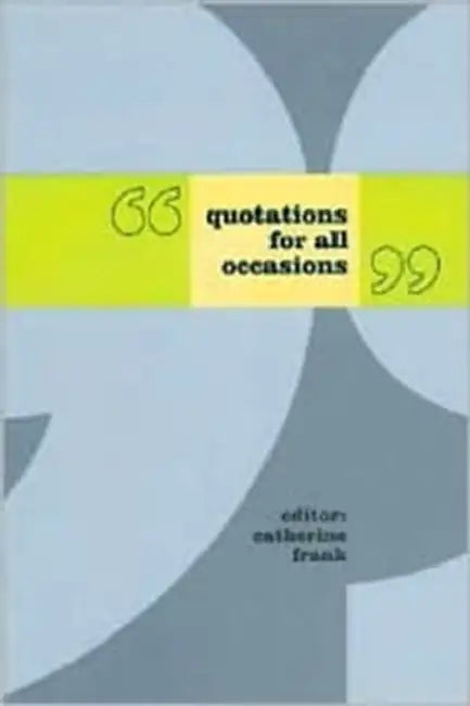 Buy Quotations for All Occasions (English, Catherine Frank) — BookShops.in