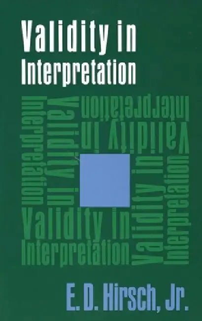 Buy Validity in Interpretation (English, E. D. Hirsch) — BookShops.in