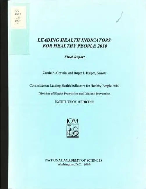 Buy Leading Health Indicators for Healthy People 2010 | by Insti — BookShops.in