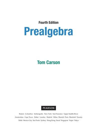 Buy Prealgebra (English, Tom Carson) โ BookShops.in
