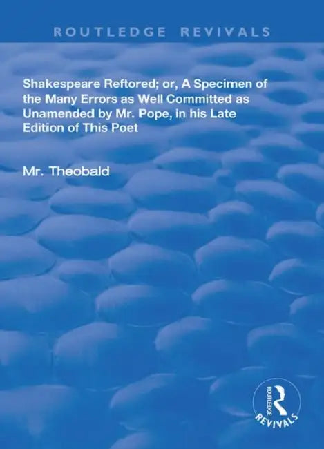 Buy Shakespeare Restored (English, Theobald Lewis) — BookShops.in