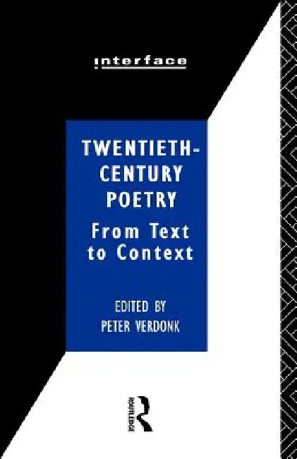 Buy Twentieth-Century Poetry (English, Verdonk Peter) — BookShops.in