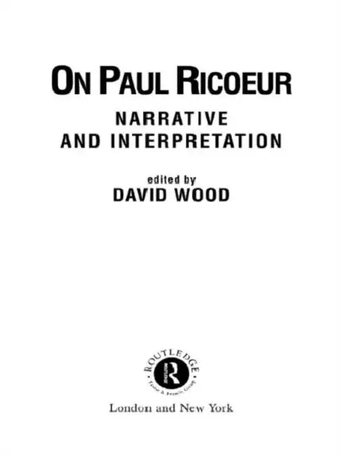 Buy On Paul Ricoeur (English, David Wood) — BookShops.in