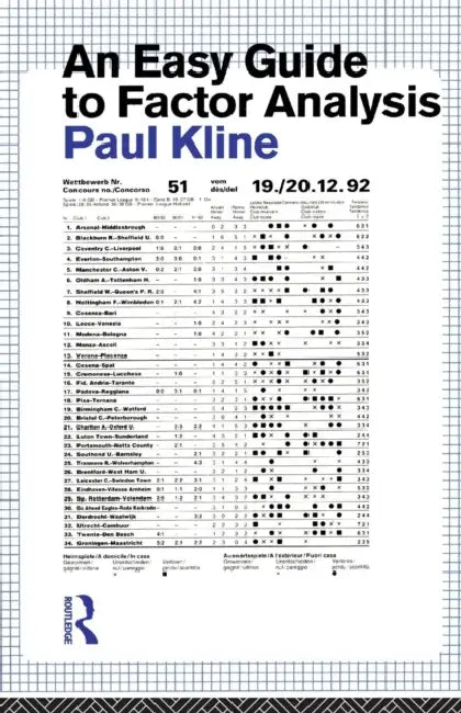 Buy An Easy Guide to Factor Analysis (English, Paul Kline) — BookShops.in