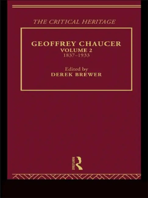 Buy Geoffrey Chaucer (English, Brewer Derek) — BookShops.in