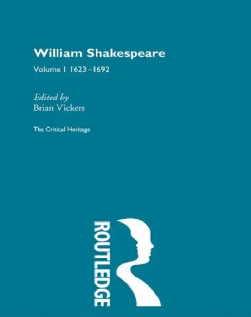 Buy William Shakespeare (English, Vickers Brian) — BookShops.in