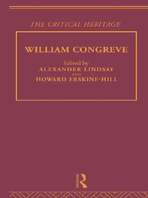 Buy William Congreve (English, Erskine-Hill Howard) — BookShops.in