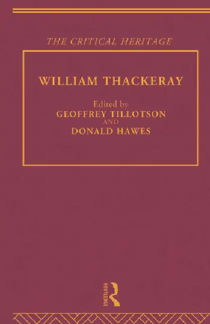 Buy William Thackeray (English, Hawes Professor Donald) — BookShops.in