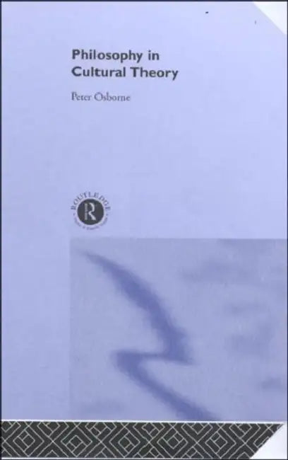 Buy Philosophy in Cultural Theory (English, Peter Osborne) — BookShops.in