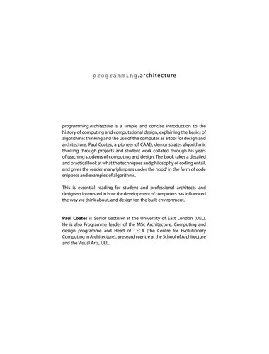 Buy Programming.Architecture (English, Paul Coates) — BookShops.in
