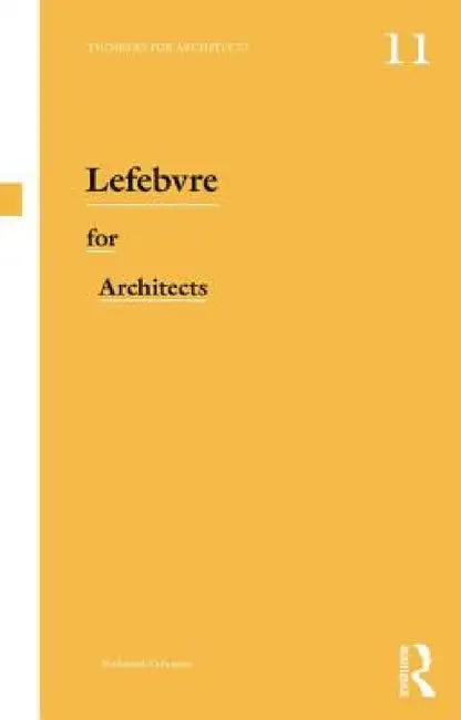 Buy Lefebvre for Architects (English, Nathaniel Coleman) — BookShops.in