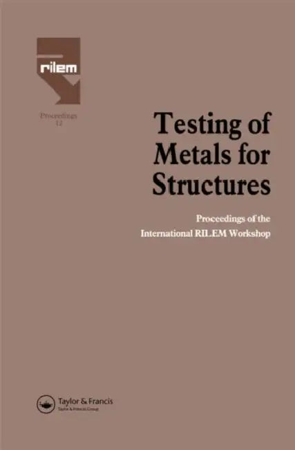 Buy Testing of Metals for Structures (English, Federico Mazzolani) — BookShops.in