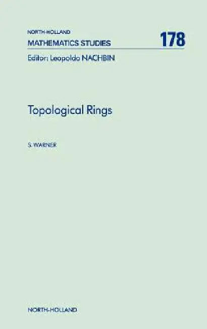 Buy Topological Rings (English, S. Warner) — BookShops.in