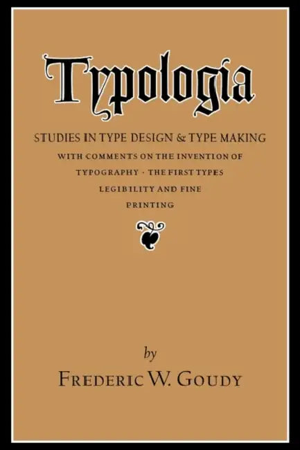 Buy Typologia (English, Frederic W. Goudy) — BookShops.in