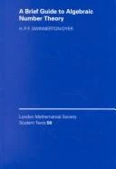 Buy A Brief Guide to Algebraic Number Theory (English, H. P. F. Swinnerton-Dyer) — BookShops.in