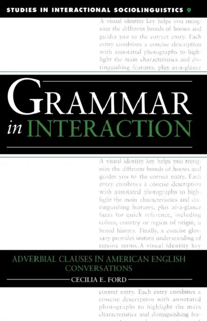 Buy Grammar in Interaction (English, Cecilia E. Ford | Paul Drew | Marjorie Harness Goodwin) — BookShops.in