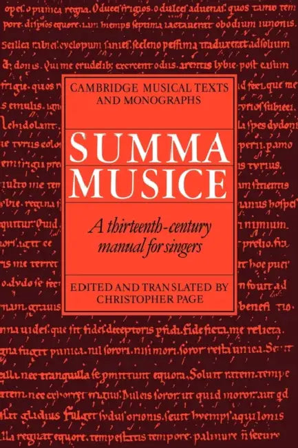 Buy Summa Musice (English, Christopher Page) — BookShops.in