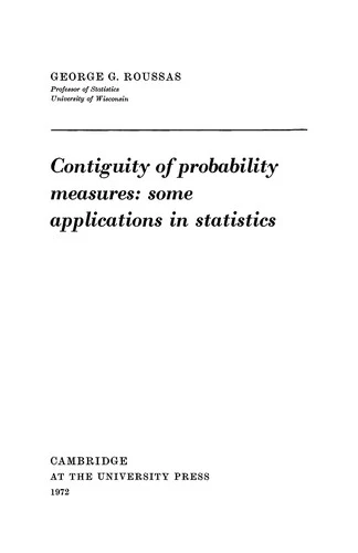 Buy Contiguity of Probability Measures (English, George G. Roussas) — BookShops.in