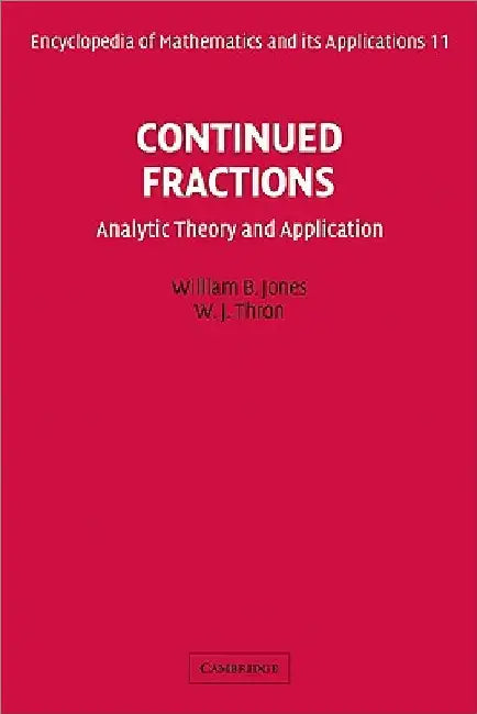 Buy Continued Fractions (English, Jr. Jones William B. | W. J. Thron) — BookShops.in