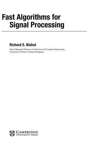 Buy Fast Algorithms for Signal Processing (English, Richard E. Blahut) — BookShops.in