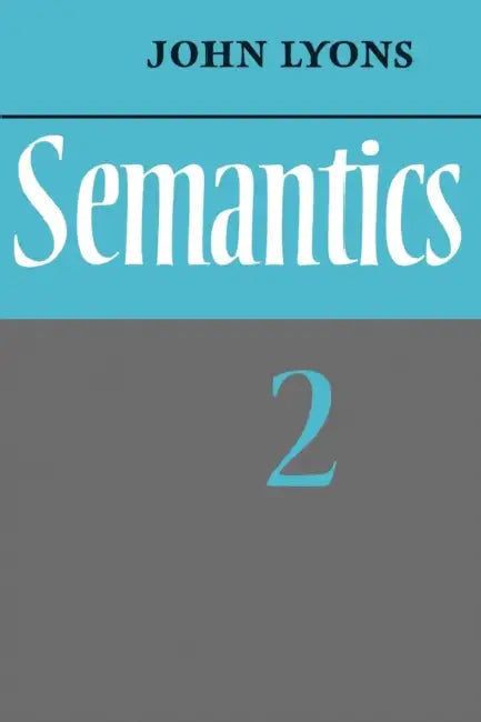 Buy Semantics (English, John Lyons) — BookShops.in