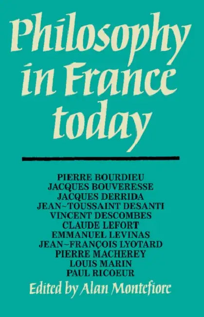 Buy Philosophy in France Today (English, Alan Montefiore) — BookShops.in