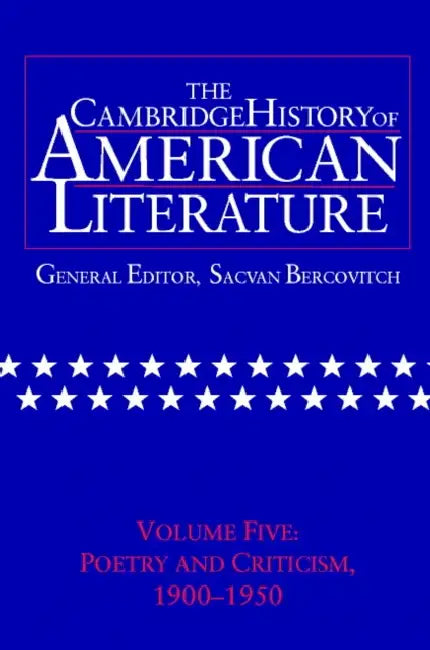 Buy The Cambridge History of American Literature (English, Sacvan Bercovitch) — BookShops.in