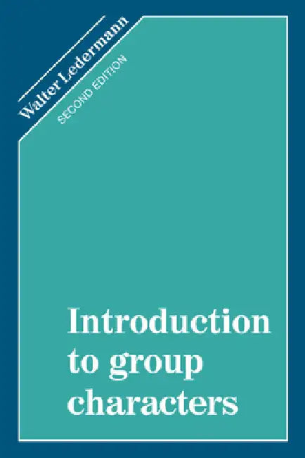Buy Introduction to Group Characters (English, Walter Ledermann) — BookShops.in
