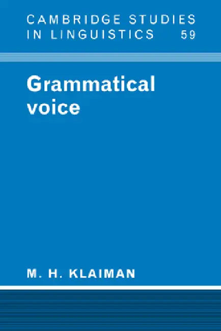 Buy Grammatical Voice (English, M. H. Klaiman | Klaiman M. H. | S. R. Anderson) — BookShops.in