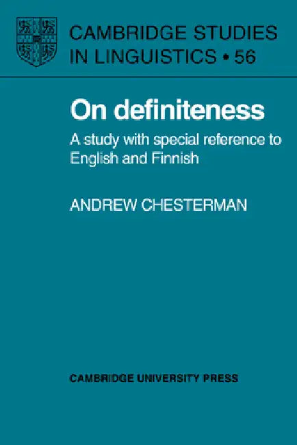 Buy On Definiteness (English, Andrew Chesterman) — BookShops.in
