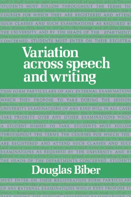 Buy Variation Across Speech and Writing (English, Douglas Biber) — BookShops.in