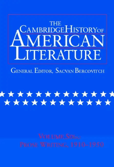 Buy The Cambridge History of American Literature (English, Sacvan Bercovitch) — BookShops.in