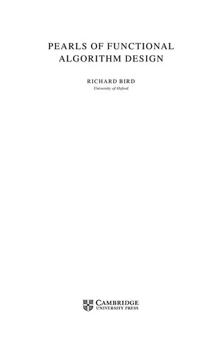 Buy Pearls of Functional Algorithm Design (English, Richard Bird) — BookShops.in