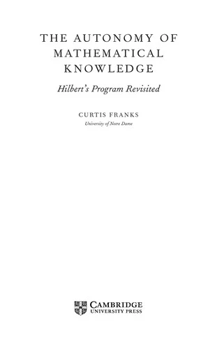 Buy The Autonomy of Mathematical Knowledge (English, Curtis Franks) — BookShops.in