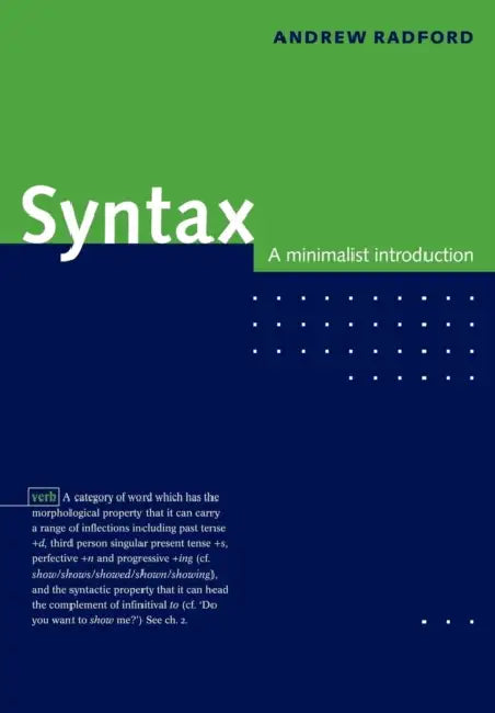 Buy Syntax (English, Andrew Radford) — BookShops.in