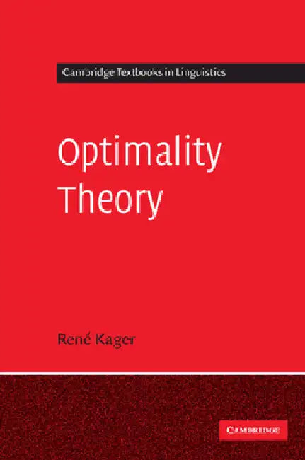 Buy Optimality Theory (English, Rene Kager) — BookShops.in