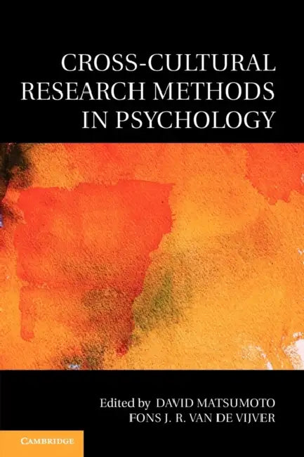 Buy Cross-Cultural Research Methods in Psychology (English, David Matsumoto | Fons J. R. Van de Vijver) — BookShops.in