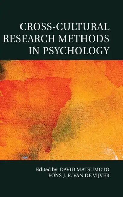 Buy Cross-Cultural Research Methods in Psychology (English, David Matsumoto | Fons J. R. Van de Vijver) — BookShops.in