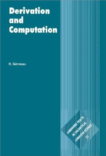 Buy Derivation and Computation (English, H. Simmons) โ BookShops.in