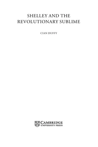Buy Shelley and the Revolutionary Sublime (English, Cian Duffy) — BookShops.in
