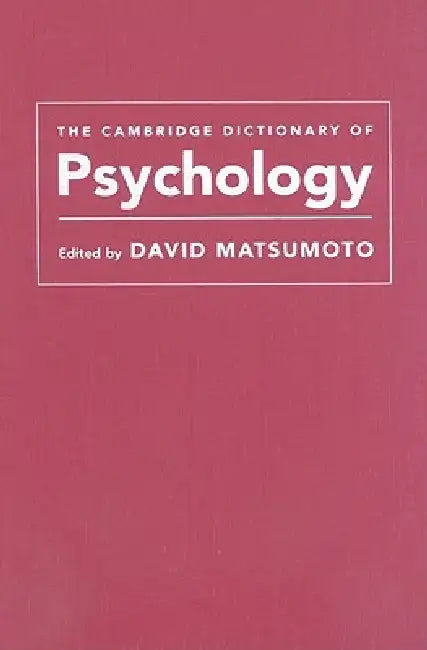 Buy The Cambridge Dictionary of Psychology (English, David Matsumoto) — BookShops.in