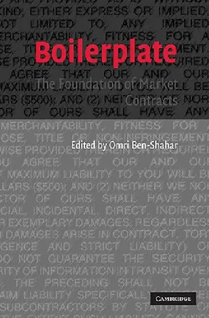 Boilerplate (English, Omri Ben-Shahar)