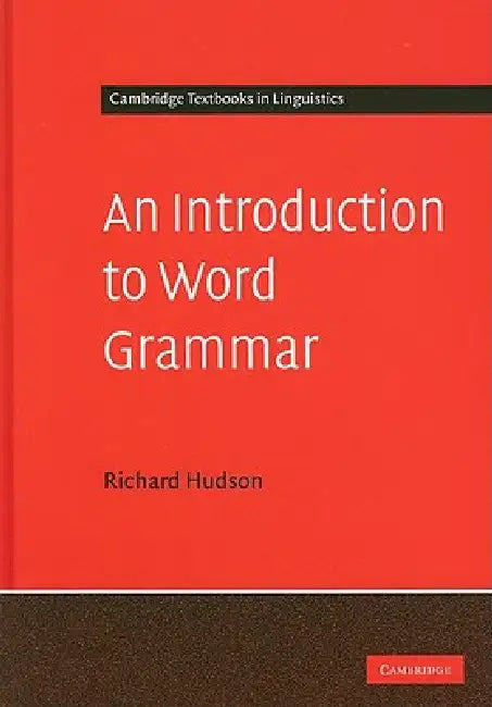 Buy An Introduction to Word Grammar (English, Richard Hudson) — BookShops.in