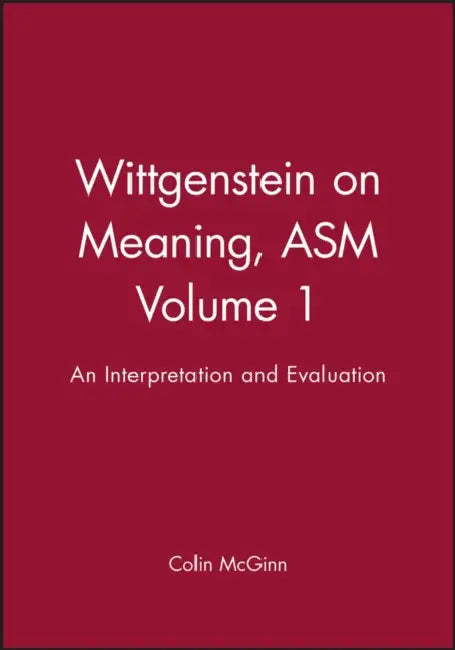 Buy Wittgenstein on Meaning V1 (English, McGinn) — BookShops.in