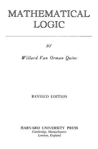 Buy Mathematical Logic (English, Willard Van Orman Quine) — BookShops.in