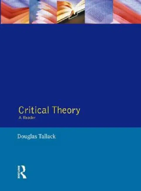 Buy Critical Theory (English, Douglas Tallack) — BookShops.in