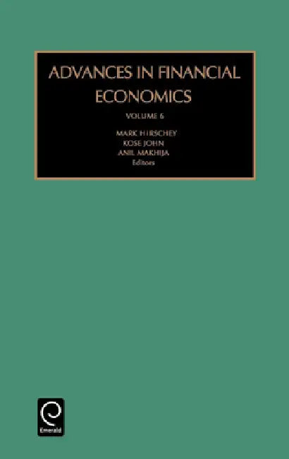 Buy Advances in Financial Economics (English, Mark Hirschey) — BookShops.in