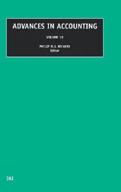Buy Advances in Accounting (English, Philip M. J. Reckers) — BookShops.in