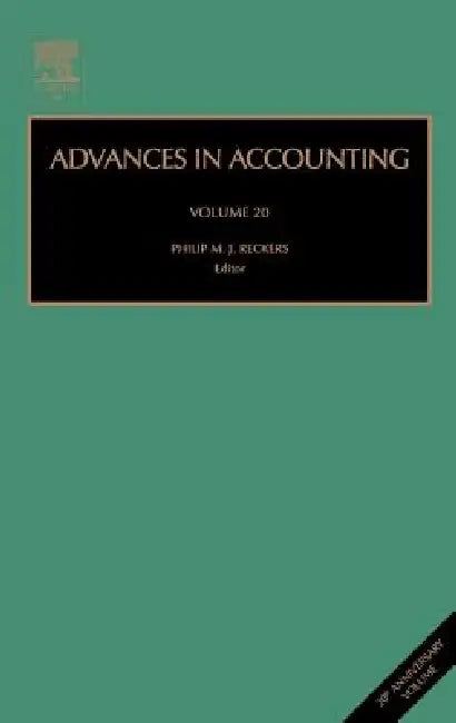 Buy Advances in Accounting (English, Philip M. J. Reckers) — BookShops.in